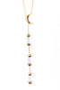 Moon Triple Quartz Long Necklace